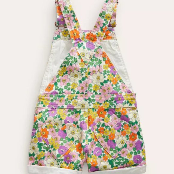 NWT Mini Boden Heart Pocket Short Dungaree - Picture 2 of 7